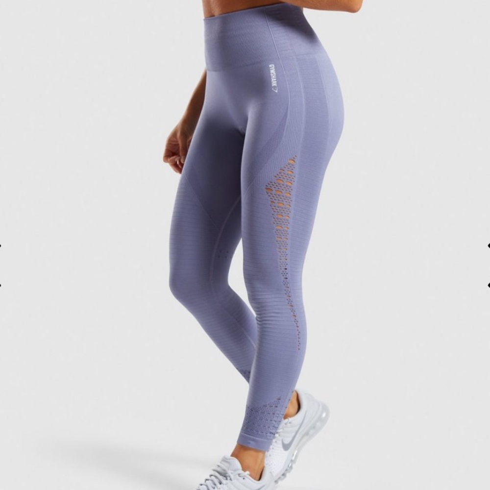 COPY - Steel Blue Energy Seamless Gymshark Leggin…